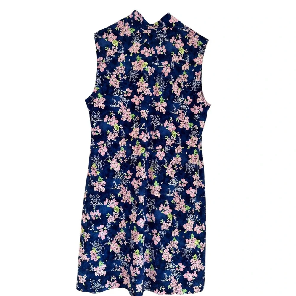 IBKÜL Pinehurst 1895 Golf Dress XL Blue Pink Floral Putter Boy UPF 50+ Cooling - Picture 4 of 8